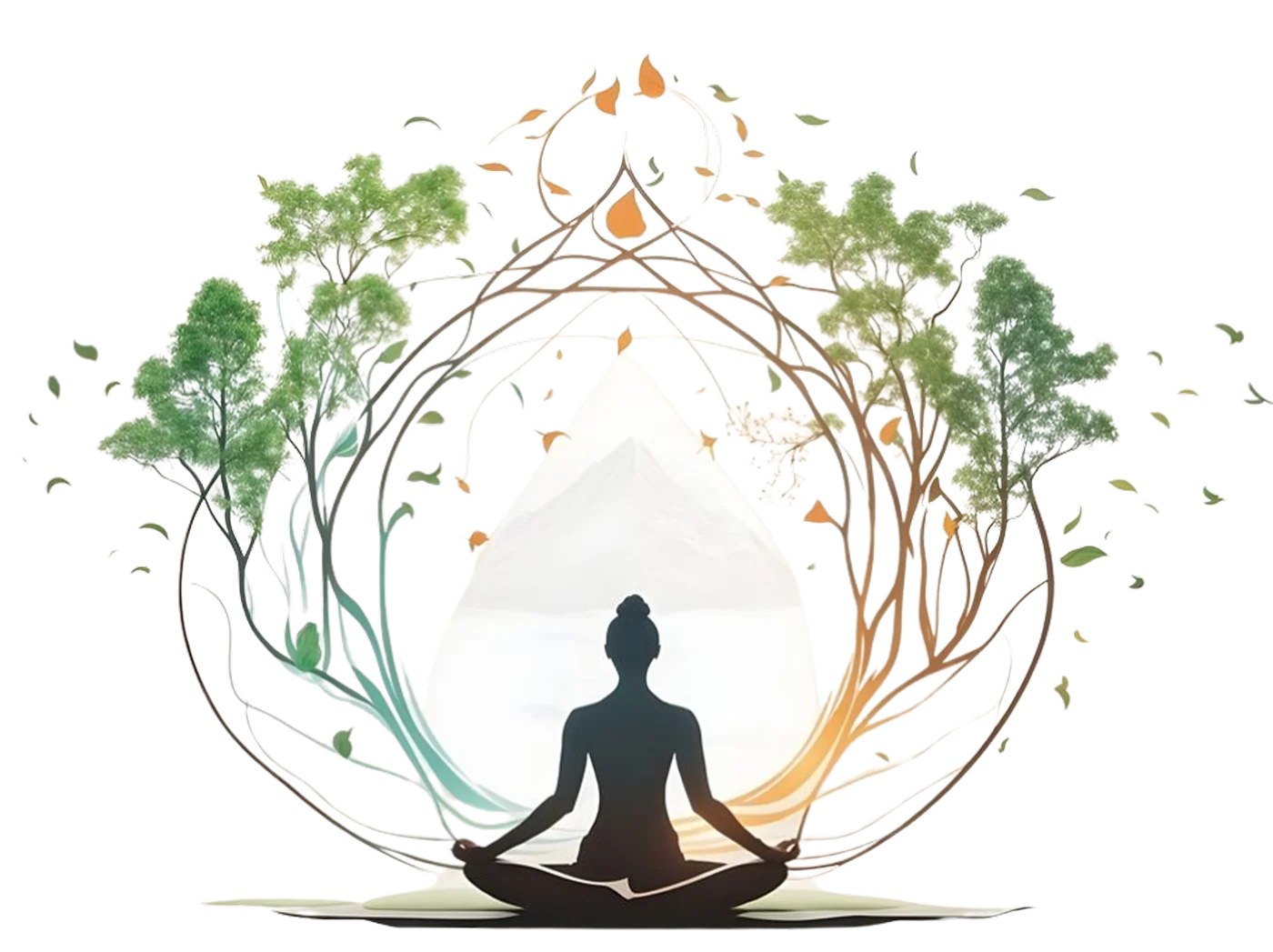 Illustration of two people untangling knotted thoughts from a head, representing mental clarity